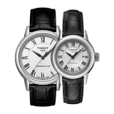 Buy Shop Tissot Carson Powermatic 80 White Dial Black Leather Strap Watch For Men - T085.407.16.013.00 USA Online