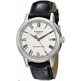 Buy Shop Tissot Carson Powermatic 80 White Dial Black Leather Strap Watch For Men - T085.407.16.013.00 USA Online