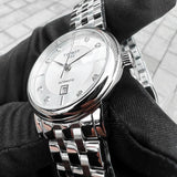 Buy Shop Tissot Carson Premium Automatic Lady Diamonds Silver Dial Silver Steel Strap Watch for Women - T122.207.11.036.00 USA Online