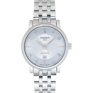 Buy Shop Tissot Carson Premium Automatic Lady Diamonds Silver Dial Silver Steel Strap Watch for Women - T122.207.11.036.00 USA Online