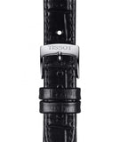 Buy Shop Tissot Carson Premium Automatic Lady Silver Dial Black Leather Strap Watch for Women - T122.207.16.033.00 USA Online