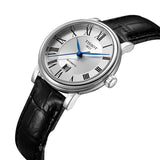 Buy Shop Tissot Carson Premium Automatic Lady Silver Dial Black Leather Strap Watch for Women - T122.207.16.033.00 USA Online