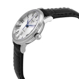 Buy Shop Tissot Carson Premium Automatic Lady Silver Dial Black Leather Strap Watch for Women - T122.207.16.033.00 USA Online