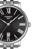 Buy Shop Tissot Carson Premium Black Dial Silver Steel Strap Watch For Men - T122.410.11.053.00 USA Online