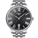 Buy Shop Tissot Carson Premium Black Dial Silver Steel Strap Watch For Men - T122.410.11.053.00 USA Online