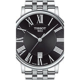 Buy Shop Tissot Carson Premium Black Dial Silver Steel Strap Watch For Men - T122.410.11.053.00 USA Online