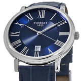 Buy Shop Tissot Carson Premium Blue Dial Blue Leather Strap Watch For Men - T122.410.16.043.00 USA Online