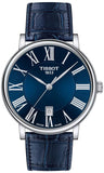 Buy Shop Tissot Carson Premium Blue Dial Blue Leather Strap Watch For Men - T122.410.16.043.00 USA Online