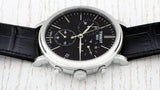Buy Shop Tissot Carson Premium Chronograph Black Dial Black Leather Strap Watch For Men - T122.417.16.051.00 USA Online