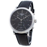 Buy Shop Tissot Carson Premium Chronograph Black Dial Black Leather Strap Watch For Men - T122.417.16.051.00 USA Online