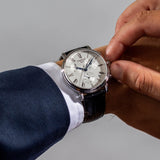 Buy Shop Tissot Carson Premium Chronograph Silver Dial Black Leather Strap Watch For Men - T122.417.16.033.00 USA Online