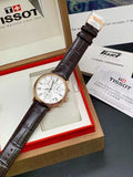 Buy Shop Tissot Carson Premium Chronograph Silver Dial Brown Leather Strap Watch For Men - T122.417.36.033.00 USA Online