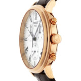 Buy Shop Tissot Carson Premium Chronograph Silver Dial Brown Leather Strap Watch For Men - T122.417.36.033.00 USA Online