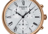 Buy Shop Tissot Carson Premium Chronograph Silver Dial Brown Leather Strap Watch For Men - T122.417.36.033.00 USA Online
