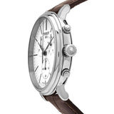 Buy Shop Tissot Carson Premium Chronograph White Dial Brown Leather Strap Watch For Men - T122.417.16.011.00 USA Online