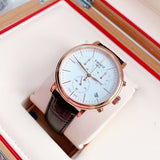 Buy Shop Tissot Carson Premium Chronograph White Dial Brown Leather Strap Watch For Men - T122.417.36.011.00 USA Online