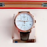 Buy Shop Tissot Carson Premium Chronograph White Dial Brown Leather Strap Watch For Men - T122.417.36.011.00 USA Online