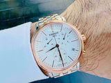 Buy Shop Tissot Carson Premium Chronograph White Dial Two Tone Steel Strap Watch For Men - T122.417.22.011.00 USA Online