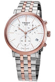 Buy Shop Tissot Carson Premium Chronograph White Dial Two Tone Steel Strap Watch For Men - T122.417.22.011.00 USA Online