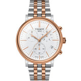 Buy Shop Tissot Carson Premium Chronograph White Dial Two Tone Steel Strap Watch For Men - T122.417.22.011.00 USA Online
