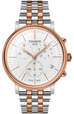 Buy Shop Tissot Carson Premium Chronograph White Dial Two Tone Steel Strap Watch For Men - T122.417.22.011.00 USA Online
