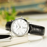 Buy Shop Tissot Carson Premium Lady Born to Be Brace Special Edition Silver Dial Black Leather Strap Watch for Women - T122.207.16.036.00 USA Online