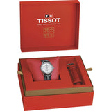 Buy Shop Tissot Carson Premium Lady Born to Be Brace Special Edition Silver Dial Black Leather Strap Watch for Women - T122.207.16.036.00 USA Online