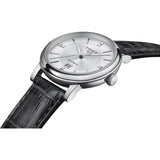 Buy Shop Tissot Carson Premium Lady Born to Be Brace Special Edition Silver Dial Black Leather Strap Watch for Women - T122.207.16.036.00 USA Online