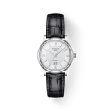 Buy Shop Tissot Carson Premium Lady Born to Be Brace Special Edition Silver Dial Black Leather Strap Watch for Women - T122.207.16.036.00 USA Online
