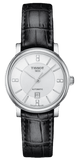 Buy Shop Tissot Carson Premium Lady Born to Be Brace Special Edition Silver Dial Black Leather Strap Watch for Women - T122.207.16.036.00 USA Online