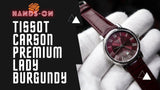 Buy Shop Tissot Carson Premium Lady Maroon Dial Maroon Leather Strap Watch For Women - T122.210.16.373.00 USA Online