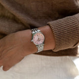 Buy Shop Tissot Carson Premium Lady Mother of Pearl Pink Dial Silver Steel Strap Watch For Women - T122.210.11.159.00 USA Online