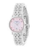 Buy Shop Tissot Carson Premium Lady Mother of Pearl Pink Dial Silver Steel Strap Watch For Women - T122.210.11.159.00 USA Online