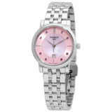 Buy Shop Tissot Carson Premium Lady Mother of Pearl Pink Dial Silver Steel Strap Watch For Women - T122.210.11.159.00 USA Online