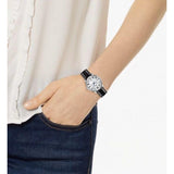 Buy Shop Tissot Carson Premium Lady Silver Dial Black Leather Strap Watch For Women - T122.210.16.033.00 USA Online