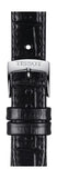 Buy Shop Tissot Carson Premium Lady Silver Dial Black Leather Strap Watch For Women - T122.210.16.033.00 USA Online