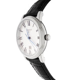 Buy Shop Tissot Carson Premium Lady Silver Dial Black Leather Strap Watch For Women - T122.210.16.033.00 USA Online