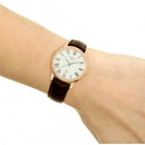 Buy Shop Tissot Carson Premium Lady Silver Dial Brown Leather Strap Watch For Women - T122.210.36.033.00 USA Online