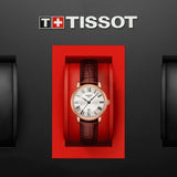 Buy Shop Tissot Carson Premium Lady Silver Dial Brown Leather Strap Watch For Women - T122.210.36.033.00 USA Online