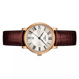 Buy Shop Tissot Carson Premium Lady Silver Dial Brown Leather Strap Watch For Women - T122.210.36.033.00 USA Online