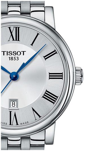 Buy Shop Tissot Carson Premium Lady Silver Dial Silver Steel Strap Watch For Women - T122.210.11.033.00 USA Online