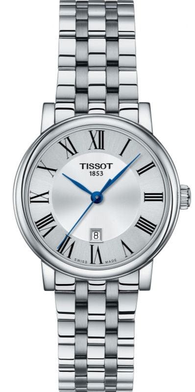 Buy Shop Tissot Carson Premium Lady Silver Dial Silver Steel Strap Watch For Women - T122.210.11.033.00 USA Online