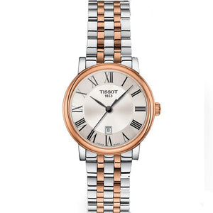 Buy Shop Tissot Carson Premium Lady Silver Dial Two Tone Steel Strap Watch For Women - T122.210.22.033.01 USA Online