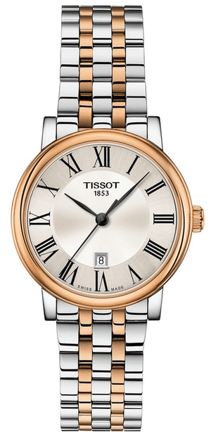 Buy Shop Tissot Carson Premium Lady Silver Dial Two Tone Steel Strap Watch For Women - T122.210.22.033.01 USA Online