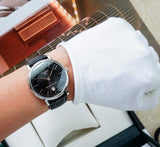 Buy Shop Tissot Carson Premium Powermatic 80 Black Dial Black Leather Strap Watch For Men - T122.407.16.051.00 USA Online