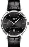 Buy Shop Tissot Carson Premium Powermatic 80 Black Dial Black Leather Strap Watch For Men - T122.407.16.051.00 USA Online