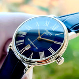 Buy Shop Tissot Carson Premium Powermatic 80 Blue Dial Blue Leather Strap Watch For Men - T122.407.16.043.00 USA Online