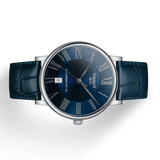 Buy Shop Tissot Carson Premium Powermatic 80 Blue Dial Blue Leather Strap Watch For Men - T122.407.16.043.00 USA Online