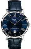 Buy Shop Tissot Carson Premium Powermatic 80 Blue Dial Blue Leather Strap Watch For Men - T122.407.16.043.00 USA Online