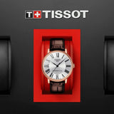 Buy Shop Tissot Carson Premium Powermatic 80 Silver Dial Brown Leather Strap Watch For Men - T122.407.36.033.00 USA Online